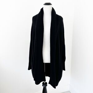 NAKEDCASHMERE | River Cardigan Oversized Shawl Collar Luxe Cozy | S | Black